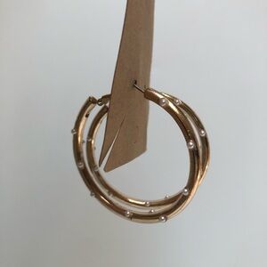 3/$20 Hoop Earrings Gold NWOT